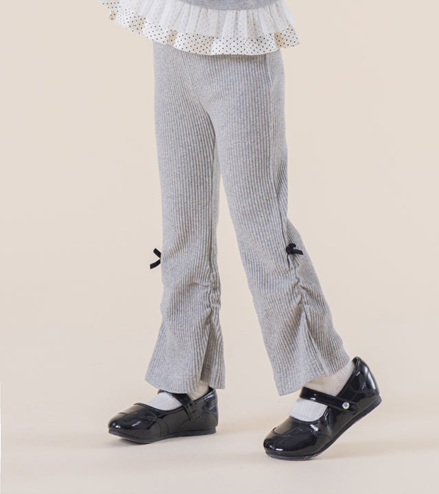 I LOVE J Checkster shirring bootcut leggings
