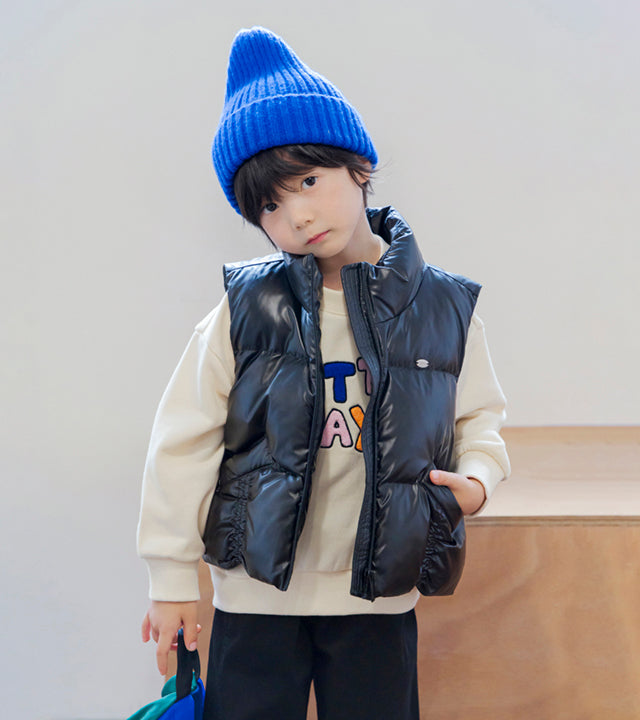 I LOVE J Turing cropped puffer vest