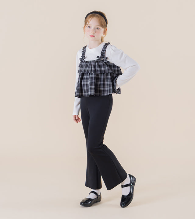 I LOVE J Torrentz checkered layered top