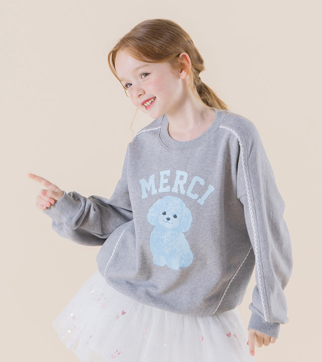 I LOVE J Messi dog lace sweatshirt