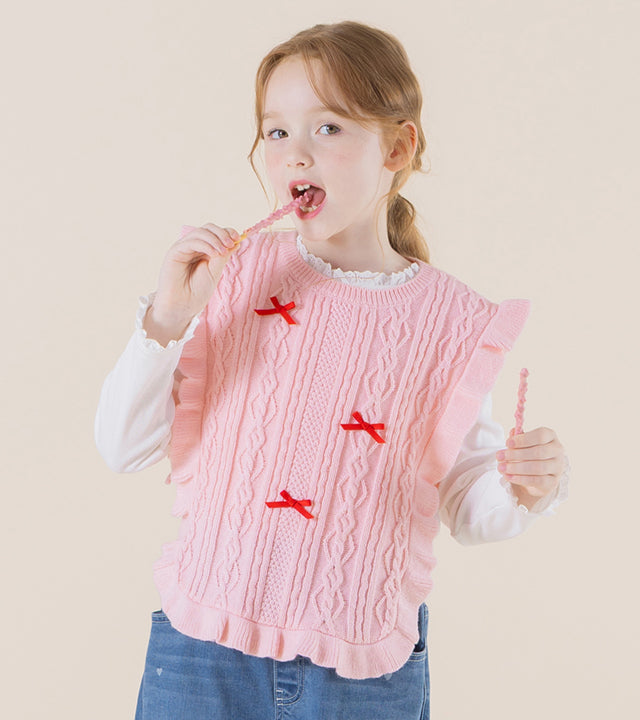 I LOVE J Lumir frill knit vest