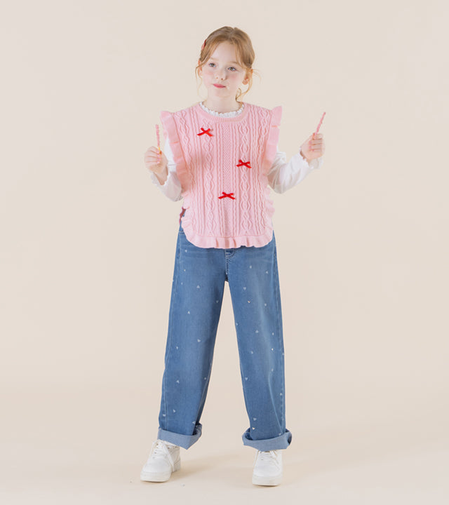 I LOVE J Coart hart detail denim pants