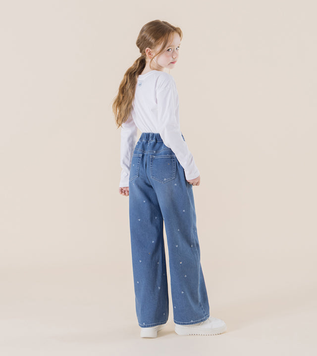 I LOVE J Coart hart detail denim pants