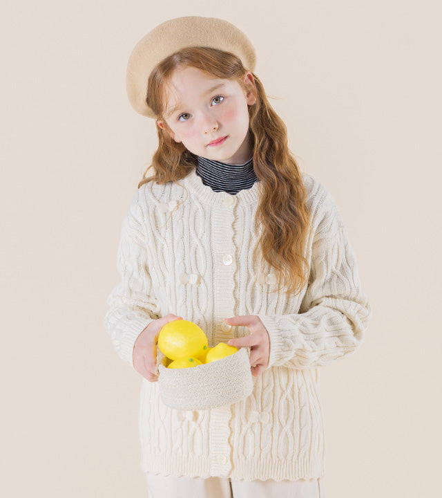 I LOVE J Betir cable knit cardigan