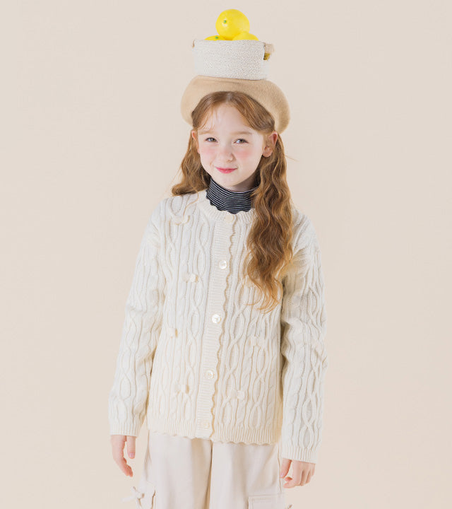 I LOVE J Betir cable knit cardigan
