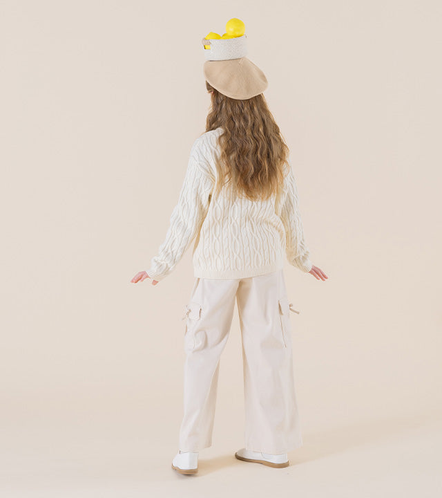 I LOVE J Betir cable knit cardigan