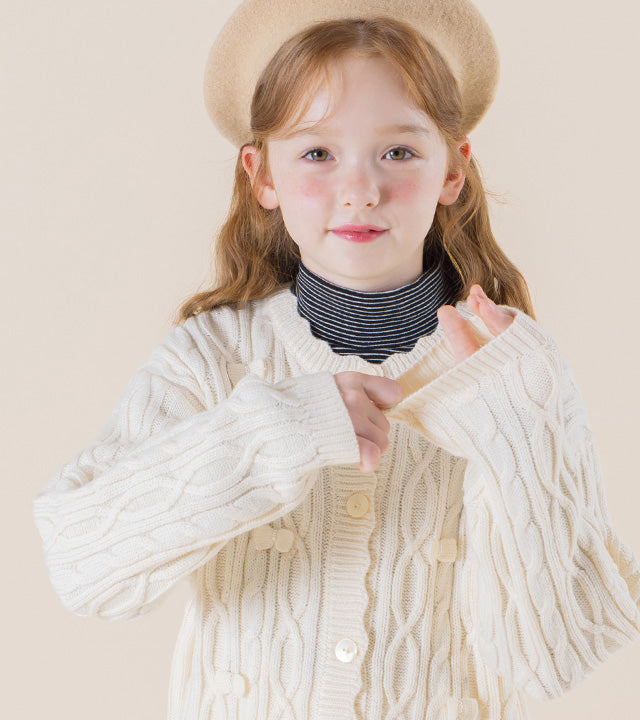 I LOVE J Betir cable knit cardigan