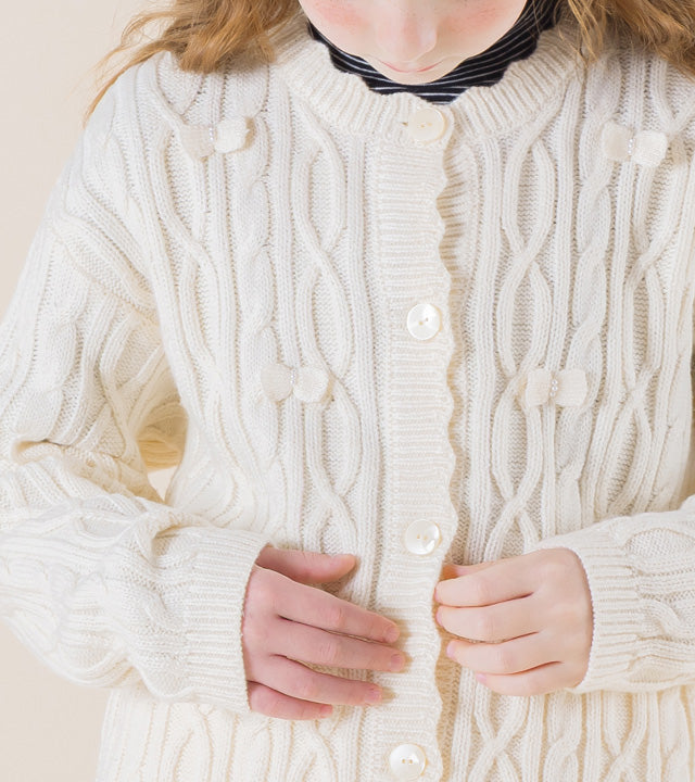 I LOVE J Betir cable knit cardigan