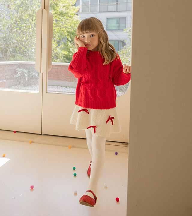 I LOVE J Ribbon pullover knit