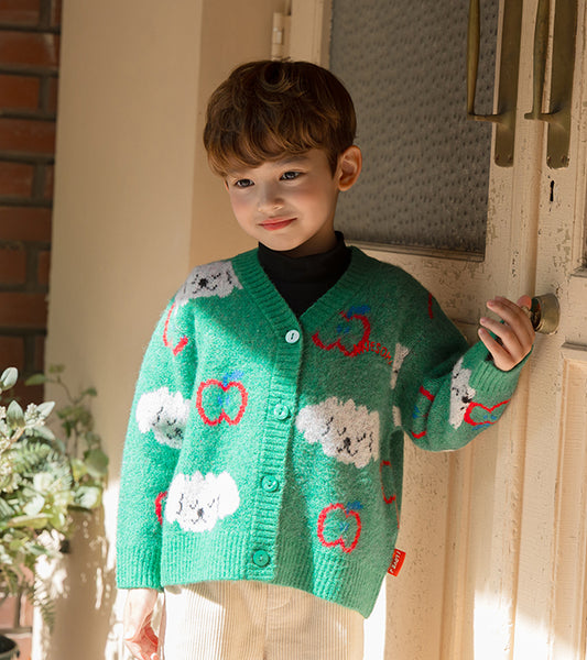 I LOVE J Poodle knit cardigan