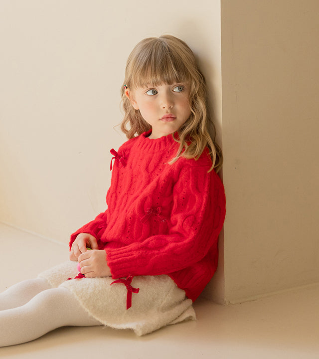 I LOVE J Ribbon pullover knit