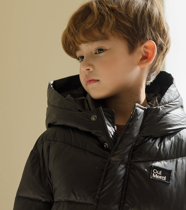 I LOVE J Oui merci solarball padding hoodie jacket