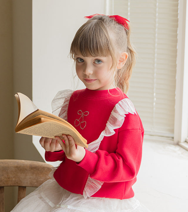 I LOVE J Net frill mtm (Fleece inside)