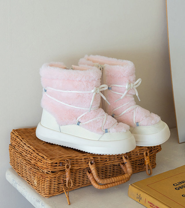 I LOVE J Fur string boots