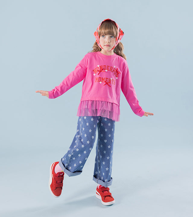 I LOVE J Heart moments shirring top