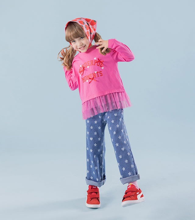 I LOVE J Heart moments shirring top