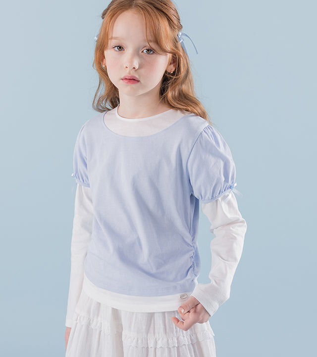 I LOVE J Crop layered top