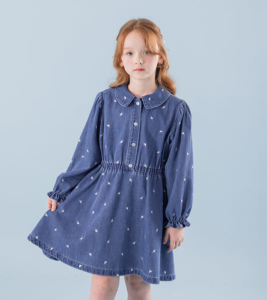 I LOVE J Poppy heart denim dress