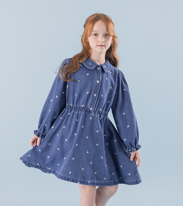 I LOVE J Poppy heart denim dress