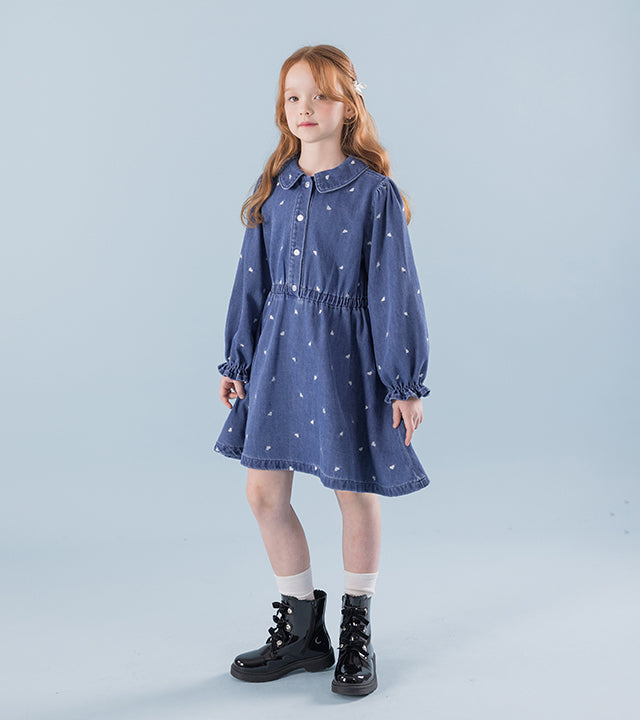 I LOVE J Poppy heart denim dress