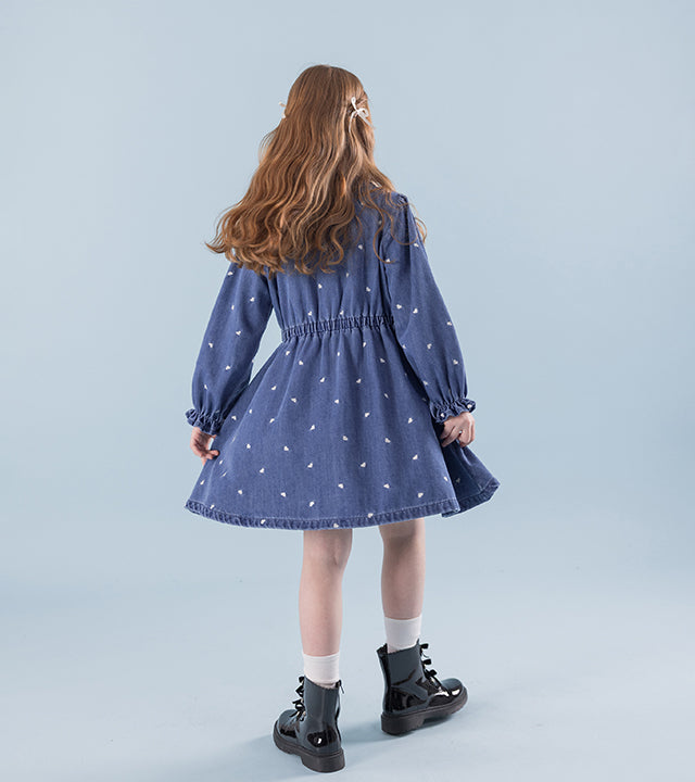 I LOVE J Poppy heart denim dress