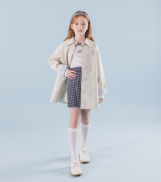 I LOVE J Ribbon trench coat