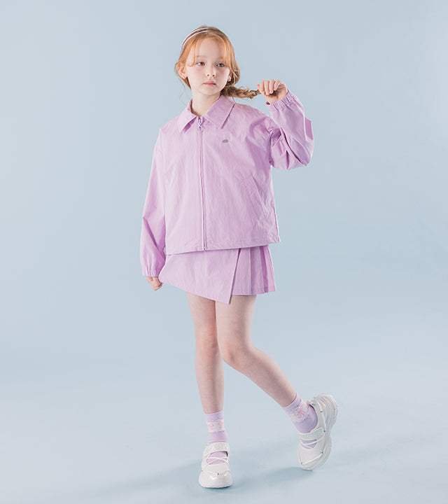 I LOVE J Lavender windbreaker jacket