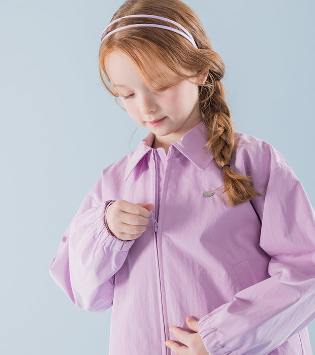 I LOVE J Lavender windbreaker jacket