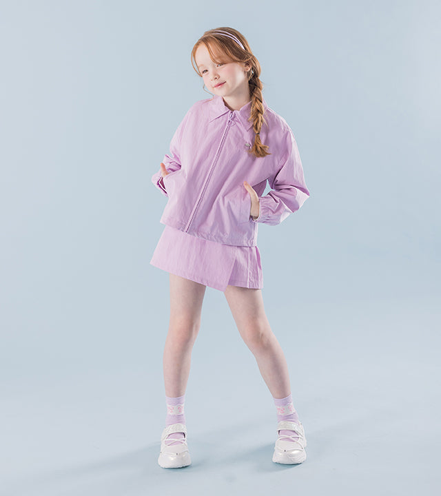 I LOVE J Lavender windbreaker jacket