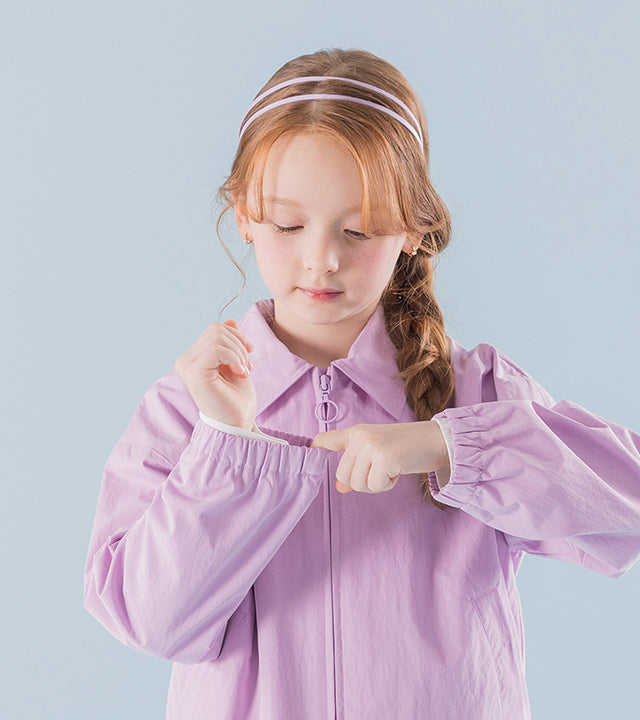 I LOVE J Lavender windbreaker jacket