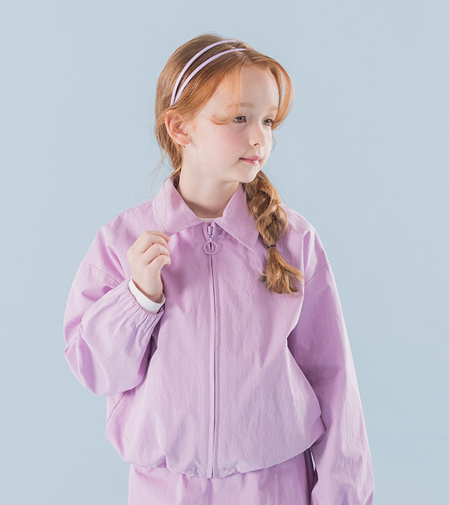 I LOVE J Lavender windbreaker jacket