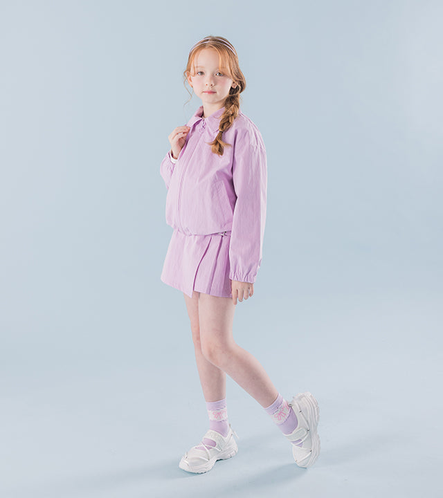 I LOVE J Lavender windbreaker jacket