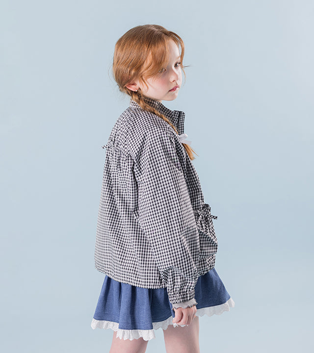 I LOVE J Ribbon windbreaker jacket