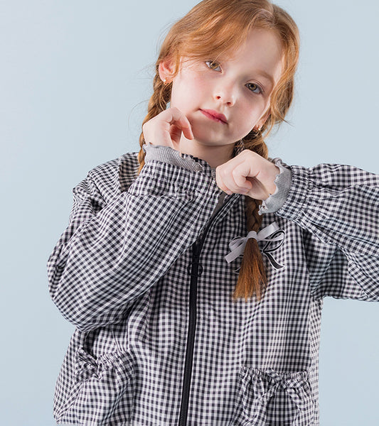 I LOVE J Ribbon windbreaker jacket