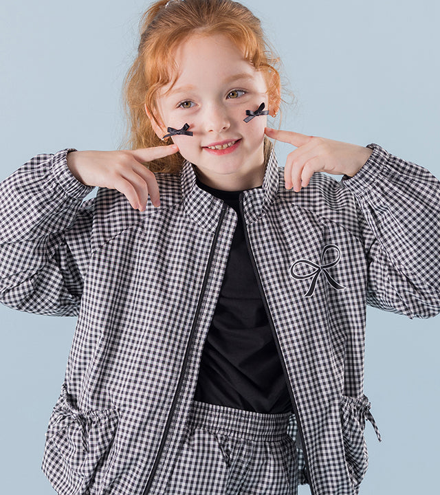 I LOVE J Ribbon windbreaker jacket