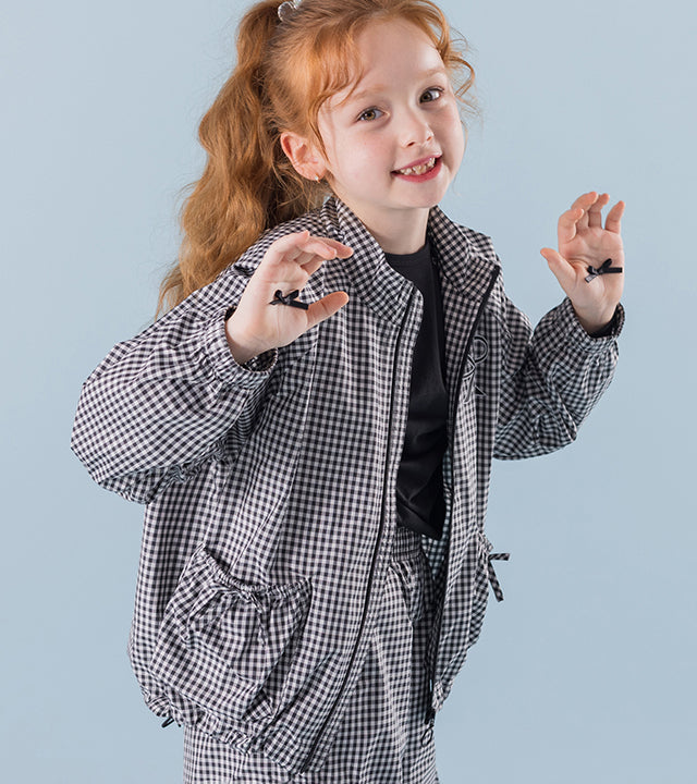 I LOVE J Ribbon windbreaker jacket