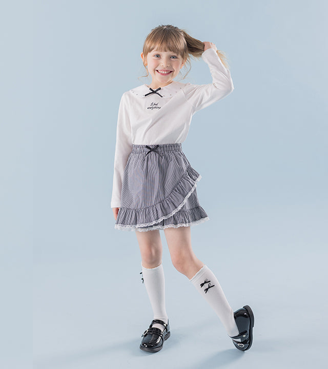 I LOVE J Libro crop collar top