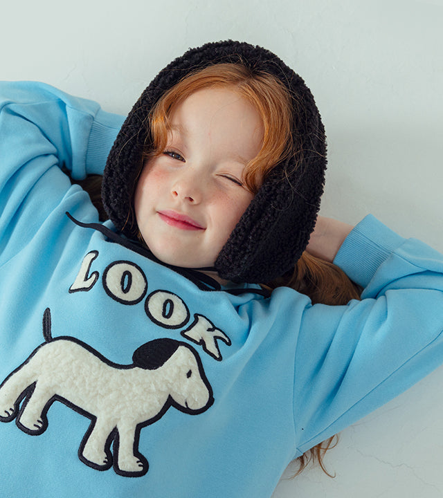 I LOVE J Look doggy boucle mtm (Fleece inside)