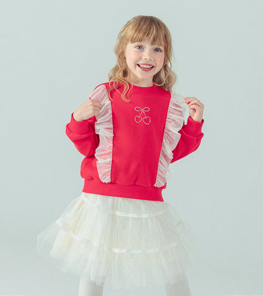 I LOVE J Net frill mtm (Fleece inside)