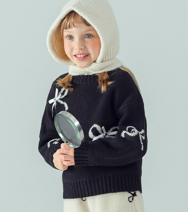 I LOVE J Ribbon short knit top