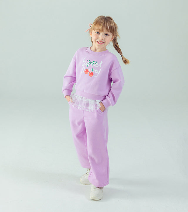 I LOVE J Sweet cherry fleece 2pc set