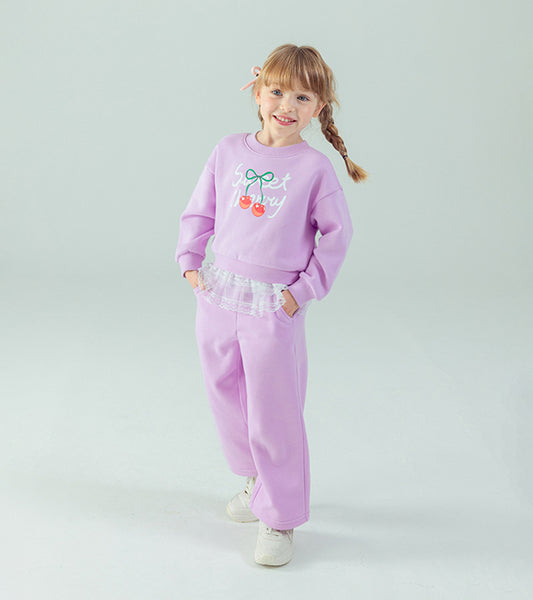 I LOVE J Sweet cherry fleece 2pc set