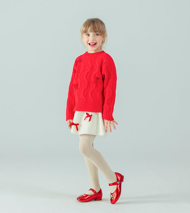 I LOVE J Ribbon knit skirt