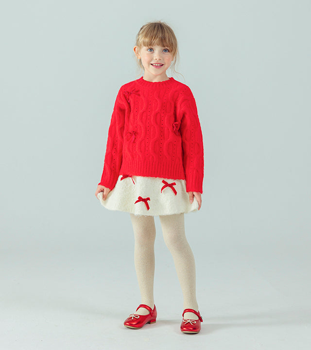 I LOVE J Ribbon pullover knit