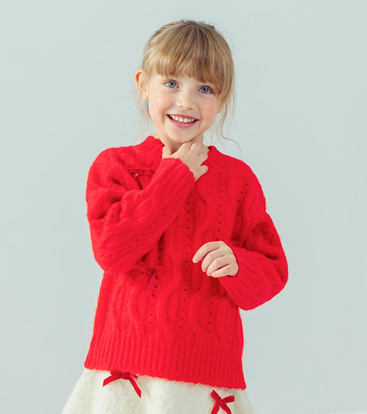 I LOVE J Ribbon pullover knit