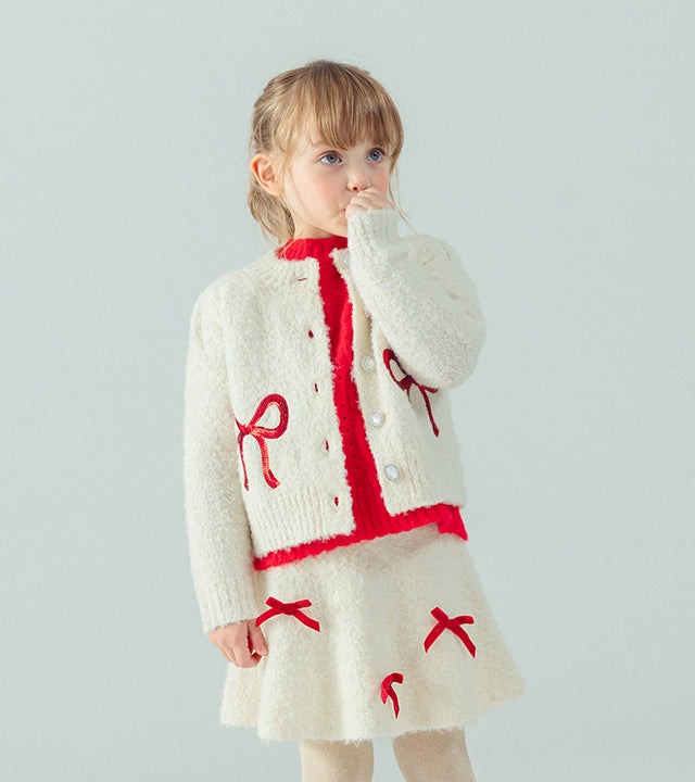 I LOVE J Ribbon knit skirt