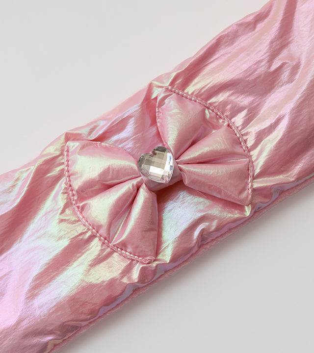 I LOVE J Ribbon padding muffler