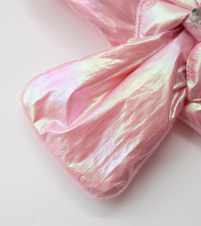 I LOVE J Ribbon padding muffler