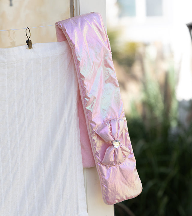 I LOVE J Ribbon padding muffler