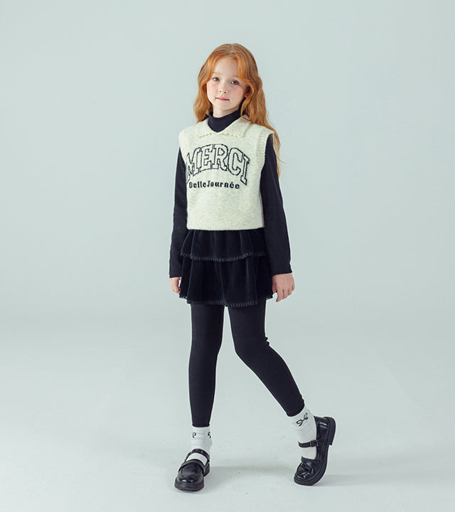 I LOVE J Velour skirt leggings